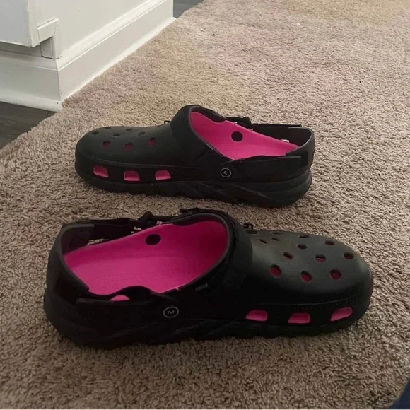 crocs duet max clog post malone black size 12